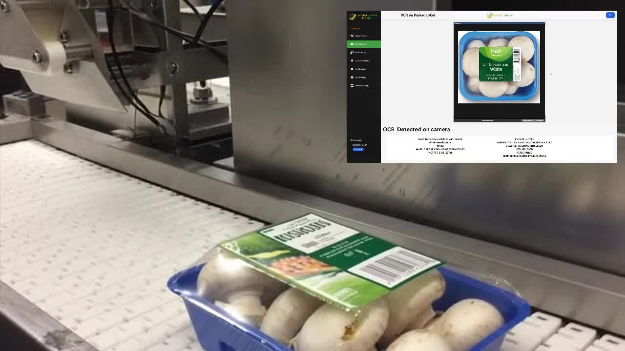 Label and OCR verification visual inspection scene