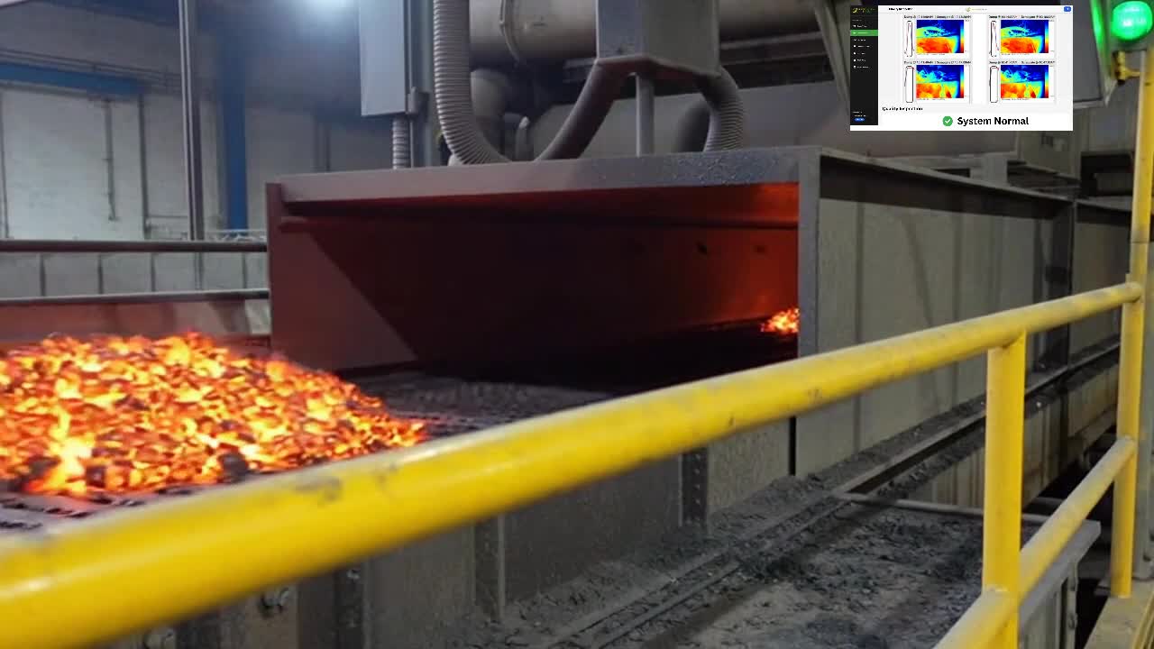 Thermal process monitoring visual inspection scene