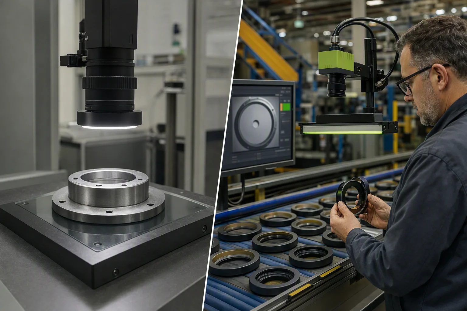 Fixed and variable manufacturing inspection environments